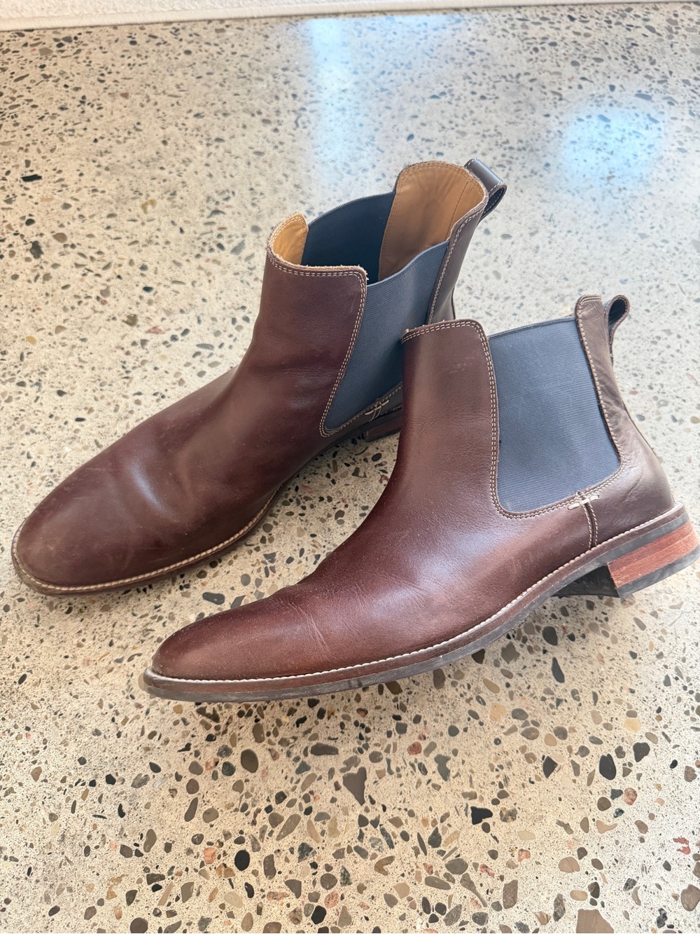 Cole Haan- Men's Brown Chelsea Boots - Classic Slip-On Leather